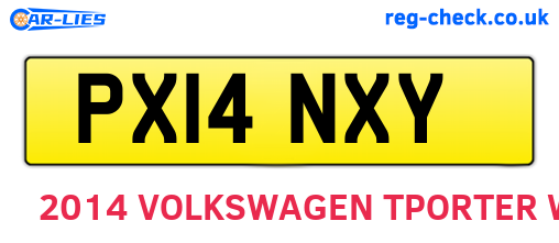 PX14NXY are the vehicle registration plates.