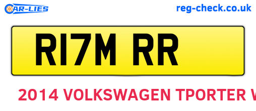 R17MRR are the vehicle registration plates.