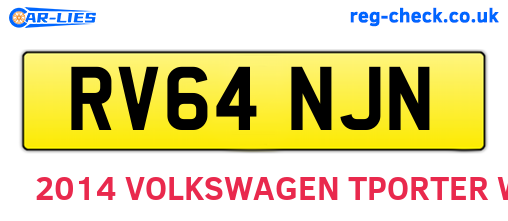RV64NJN are the vehicle registration plates.