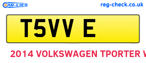 T5VVE are the vehicle registration plates.
