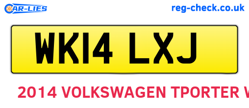 WK14LXJ are the vehicle registration plates.