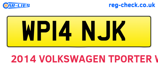 WP14NJK are the vehicle registration plates.