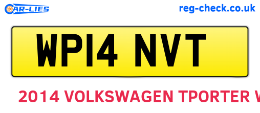 WP14NVT are the vehicle registration plates.