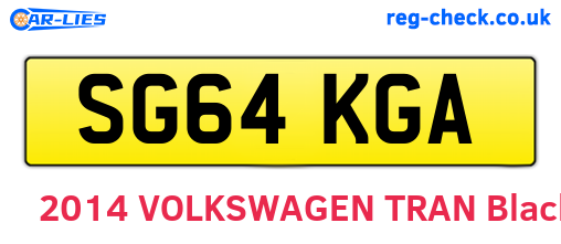 SG64KGA are the vehicle registration plates.