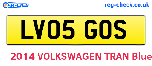 LV05GOS are the vehicle registration plates.