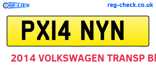 PX14NYN are the vehicle registration plates.