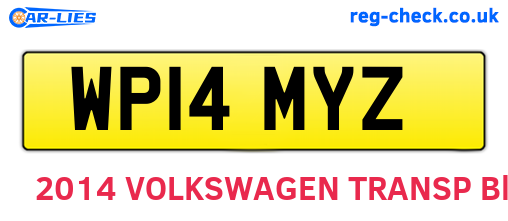 WP14MYZ are the vehicle registration plates.