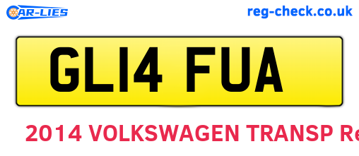 GL14FUA are the vehicle registration plates.