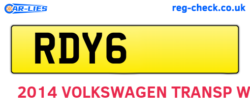 RDY6 are the vehicle registration plates.