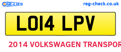 LO14LPV are the vehicle registration plates.