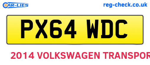 PX64WDC are the vehicle registration plates.