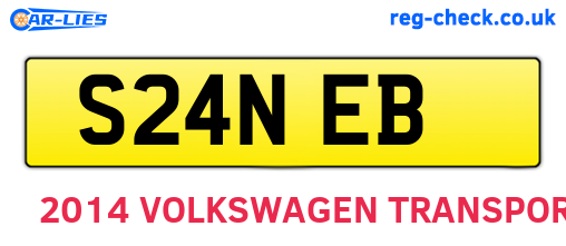 S24NEB are the vehicle registration plates.