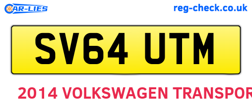 SV64UTM are the vehicle registration plates.