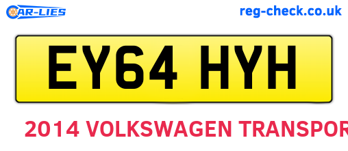 EY64HYH are the vehicle registration plates.
