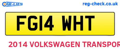 FG14WHT are the vehicle registration plates.