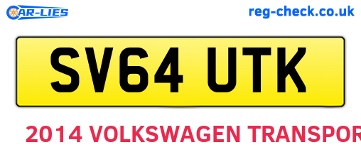 SV64UTK are the vehicle registration plates.