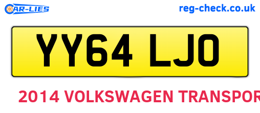 YY64LJO are the vehicle registration plates.