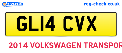 GL14CVX are the vehicle registration plates.