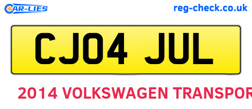 CJ04JUL are the vehicle registration plates.