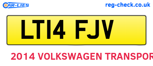 LT14FJV are the vehicle registration plates.