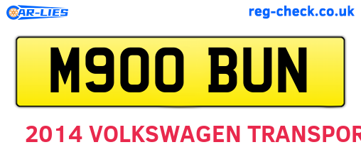 M900BUN are the vehicle registration plates.