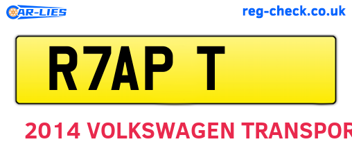 R7APT are the vehicle registration plates.