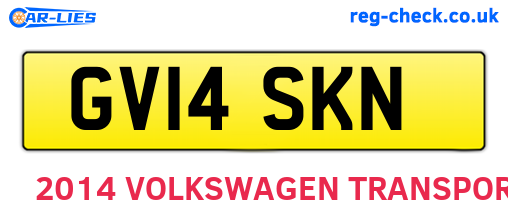 GV14SKN are the vehicle registration plates.