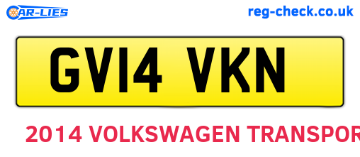 GV14VKN are the vehicle registration plates.