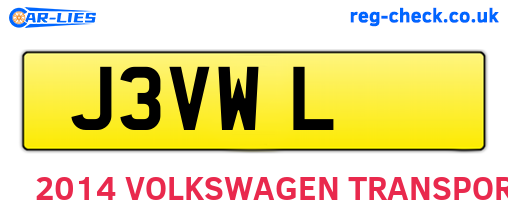 J3VWL are the vehicle registration plates.