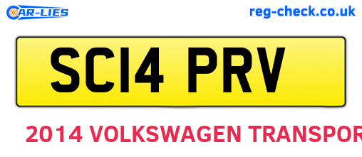 SC14PRV are the vehicle registration plates.