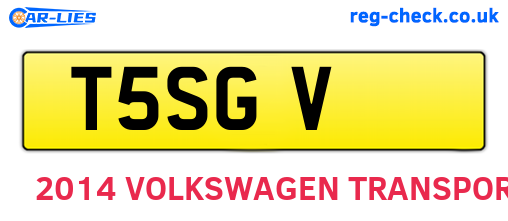 T5SGV are the vehicle registration plates.