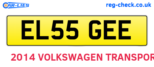 EL55GEE are the vehicle registration plates.
