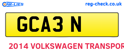 GCA3N are the vehicle registration plates.