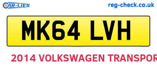 MK64LVH are the vehicle registration plates.
