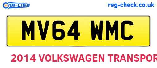 MV64WMC are the vehicle registration plates.
