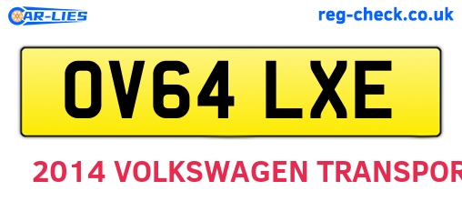 OV64LXE are the vehicle registration plates.