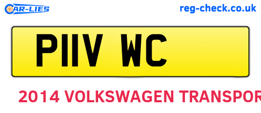 P11VWC are the vehicle registration plates.