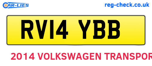 RV14YBB are the vehicle registration plates.