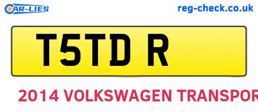 T5TDR are the vehicle registration plates.