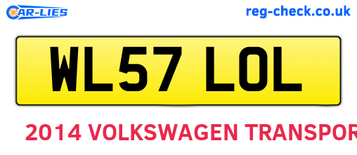 WL57LOL are the vehicle registration plates.