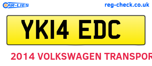 YK14EDC are the vehicle registration plates.