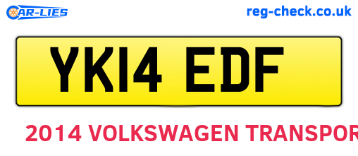 YK14EDF are the vehicle registration plates.