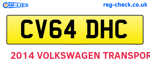 CV64DHC are the vehicle registration plates.