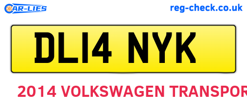 DL14NYK are the vehicle registration plates.