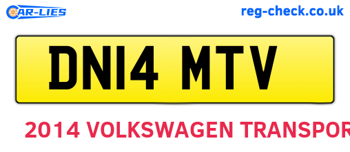 DN14MTV are the vehicle registration plates.