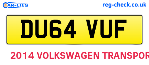 DU64VUF are the vehicle registration plates.