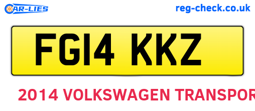 FG14KKZ are the vehicle registration plates.