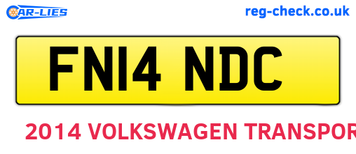 FN14NDC are the vehicle registration plates.