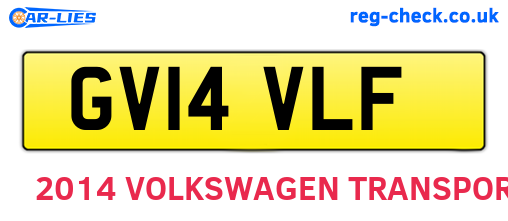GV14VLF are the vehicle registration plates.