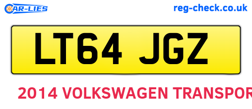 LT64JGZ are the vehicle registration plates.